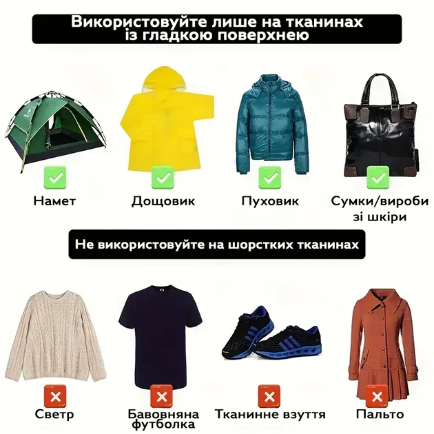 Набор самоклеящихся заплаток для ремонта тканины DP-20 универсальный черный - изображение 6