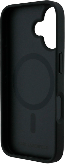 Etui Karl Lagerfeld Grained Pattern & Logo MagSafe do iPhone 16 Black (3666339463304) - obraz 7