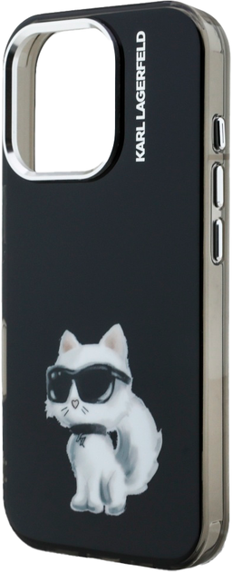 Панель Karl Lagerfeld IML Aquarelle Choupette & Logo для iPhone 16 Pro Max Black (3666339464417) - зображення 6