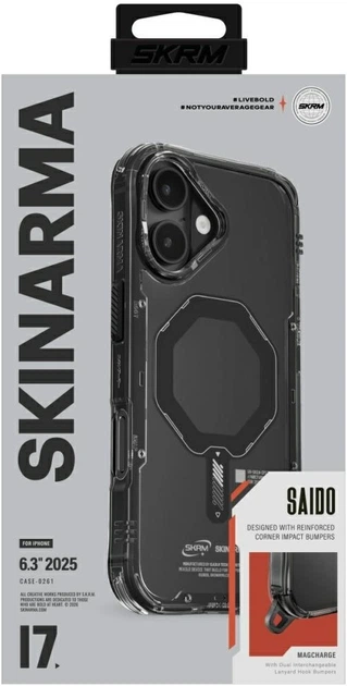Панель SkinArma Saido Magnetic Charging для Apple iPhone 17 Black (8886461248418) - зображення 5
