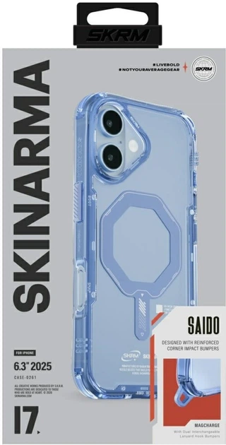 Etui SkinArma Saido Magnetic Charging do Apple iPhone 17 Sky Blue (8886461248425) - obraz 5