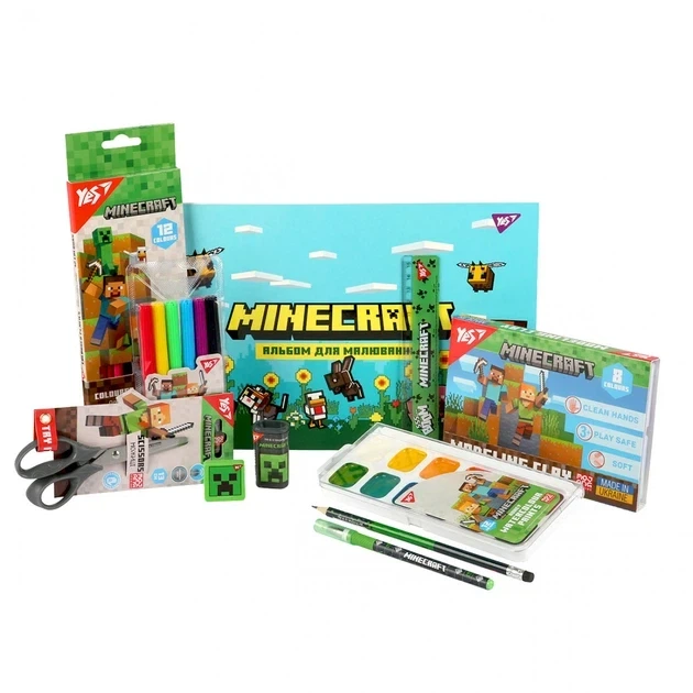 Набір канцелярії Yes Minecraft 11 предметів (450217) - изображение 2