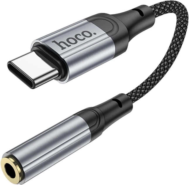 Переходник адаптер Hoco LS36 аудио конвертер Type-C to Jack 3.5 AUX (F) 0.12m - Black - Фото 2 Переходник адаптер Hoco LS36 аудио конвертер Type-C to Jack 3.5 AUX (F) 0.12m - Black - изображение 2