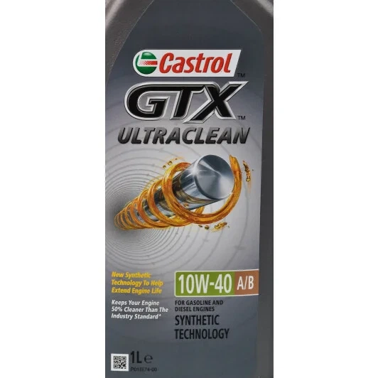 Олива моторна Castrol GTX Ultraclean A/B 10W-40 (1л.) - изображение 2