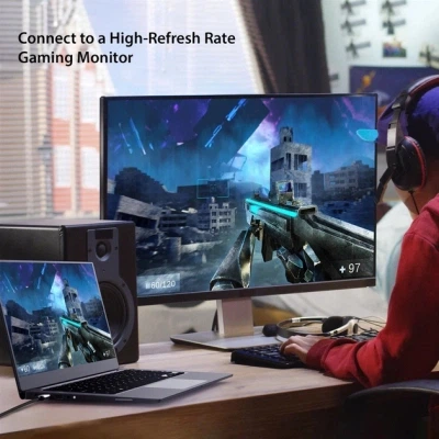 Кабель мультимедийный USB-C to HDMI M 1.8m 8K 60Hz LED RGB J5create (JCC157-N) - изображение 3