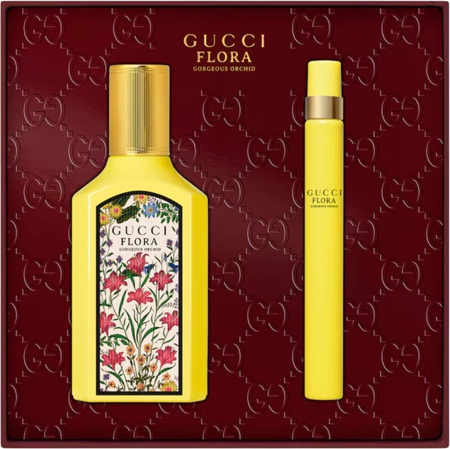 Подарунковий набір для жінок Gucci Flora Gorgeous Orchid Парфумована вода 50 мл + Парфумована вода 10 мл (3616305278319) - зображення 3