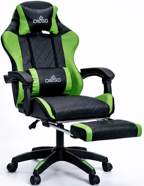 Кресло геймерское DIEGO Phantom RS Black-Green - изображение 2