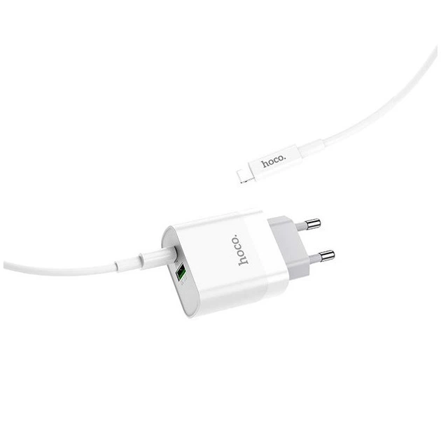 Зарядное устройство Hoco C80A PD20W QC3.0 Type-C белое противоударное для смартфонов - Фото 5 Зарядное устройство Hoco C80A PD20W QC3.0 Type-C белое противоударное для смартфонов - изображение 5