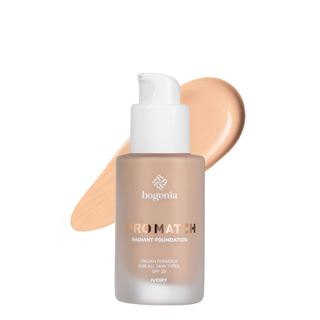 Тональный крем Bogenia Pro Match Radiant Foundation (BG609) , 001 ivory Айвори - изображение 2