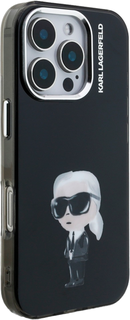 Панель Karl Lagerfeld IML Aquarelle Karl & Logo MagSafe для iPhone 16 Pro Max Black (3666339465315) - зображення 4