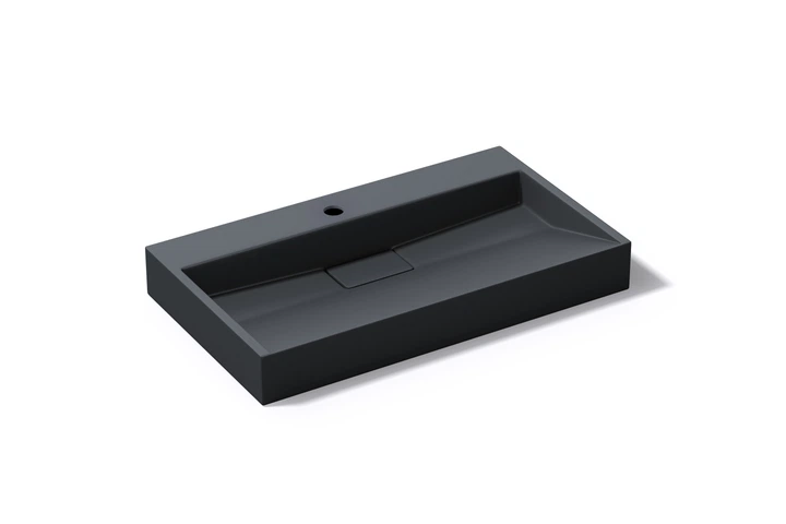 Умывальник VBI Este подвесной с отверстием под смеситель 80x46 см black VBI-019915 - изображение 4