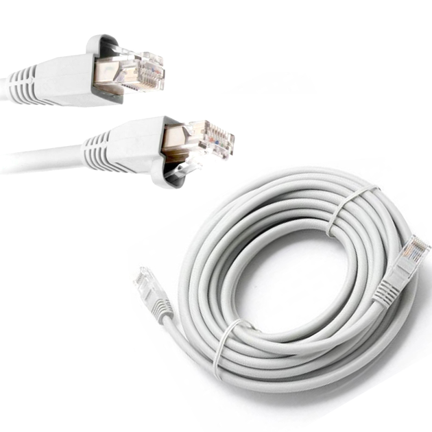 Кабель для интернета LAN 13525-6 Белый, патч корд 1.5 м - LAN кабель для интернета RJ45 (кабель для интернета) - изображение 3