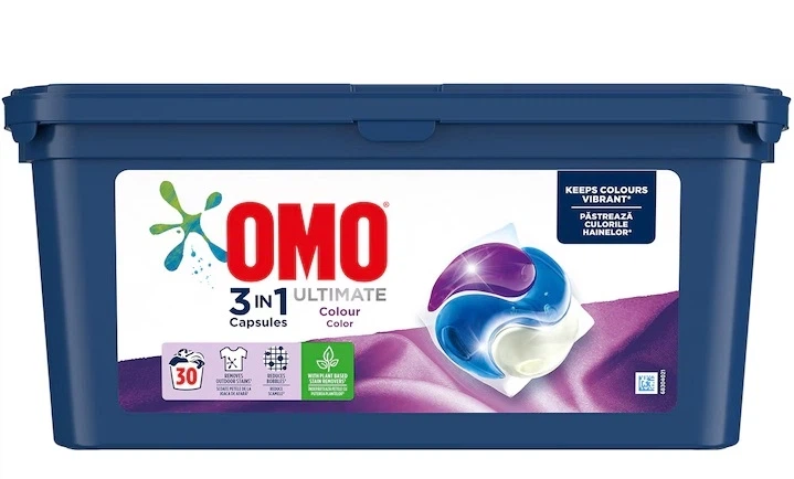 Універсальні капсули для прання дитячого та дорослого одягу Omo Ultimate Color Clean Pods уп/30шт - Фото 1 Універсальні капсули для прання дитячого та дорослого одягу Omo Ultimate Color Clean Pods уп/30шт - зображення 1