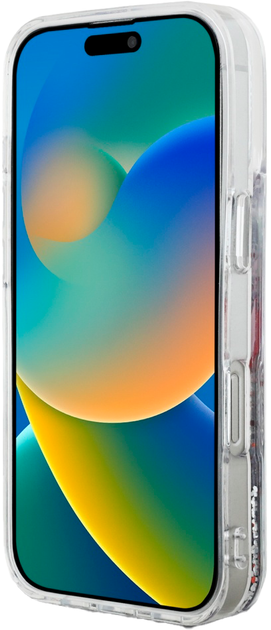 Etui Karl Lagerfeld Liquid Glitter Choupette Logo do iPhone 16 Pro Transparent (3666339464226) - obraz 5