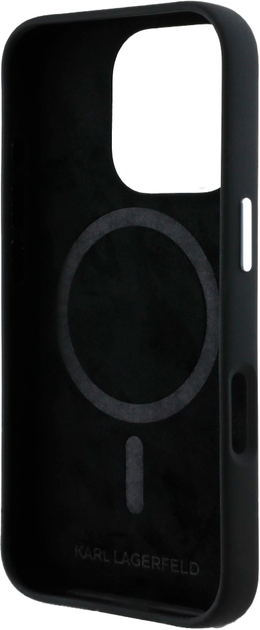 Панель Karl Lagerfeld Silicone Karl Sketch MagSafe для iPhone 16 Pro Black (3666339462604) - зображення 7