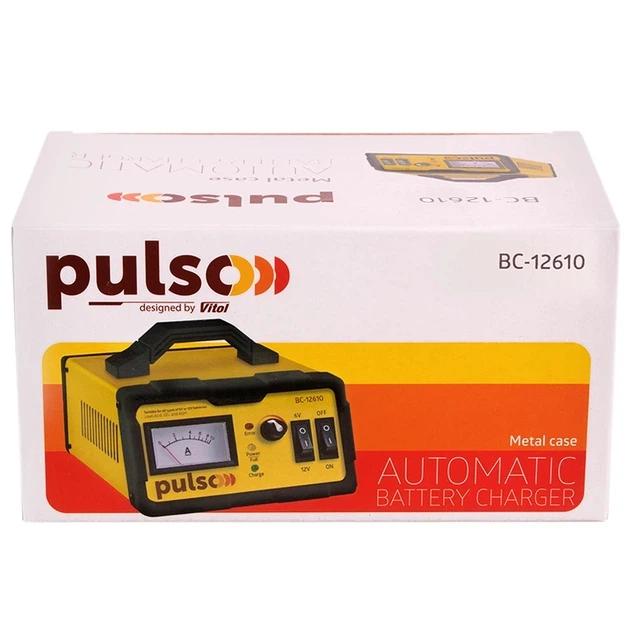 Зарядний пристрій Pulso BC-12610 для автомобільного акумулятора з ручним регулюванням струму 6-12В |10А - изображение 3