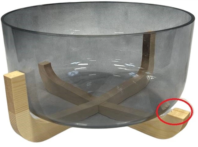 Miska na sałatkę Secret de Gourmet Arha szklana z drewnianą podstawką 24 cm (3560237542676) (955555910059136) - Outlet - obraz 2