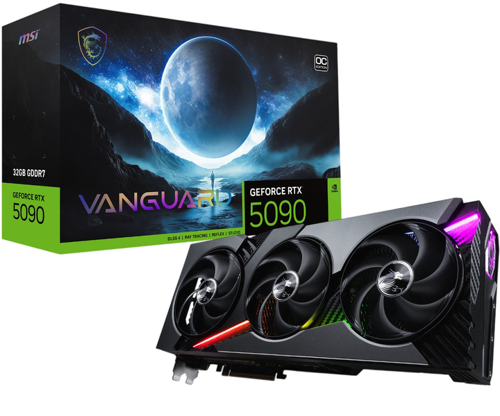 Відеокарта GeForce RTX 5090 32GB MSI Vanguard OC (RTX 5090 32G VANGUARD SOC) - изображение 2