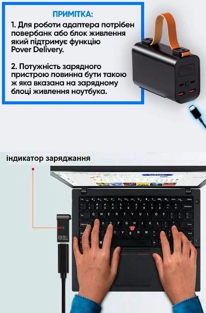 Адаптер USB C 65W для ноутбуков и мобильных устройств зарядка и питание универсальный компактный - Фото 4 Адаптер USB C 65W для ноутбуков и мобильных устройств зарядка и питание универсальный компактный - изображение 4