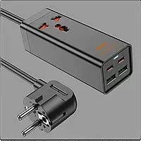 Сетевой фильтр Hoco AC10A с USB Type-C для зарядки ноутбуков и смартфонов мощность 2500W черный 1.5 м - изображение 8
