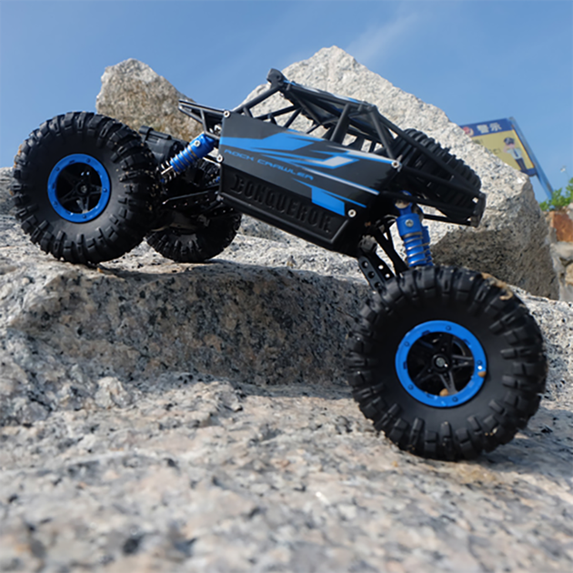Машинка на радиоуправлении джип-вездеход HB Toys Rock Through на амортизаторах полноприводная с протекторами и большими резиновыми колесами Синий - Фото 8 Машинка на радиоуправлении джип-вездеход HB Toys Rock Through на амортизаторах полноприводная с протекторами и большими резиновыми колесами Синий - изображение 8