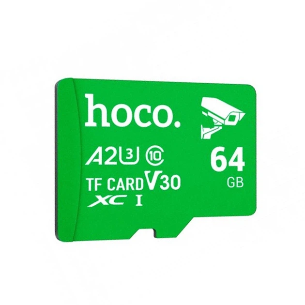 Карта пам'яті Hoco TF ultra-high-speed surveillance camera memory card(64GB) - Фото 1 Карта пам'яті Hoco TF ultra-high-speed surveillance camera memory card(64GB) - зображення 1