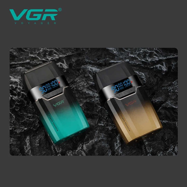 Профессиональная электробритва VGR Shaver V-308 с двумя ножевыми блоками Шейвер аккумуляторный - изображение 5