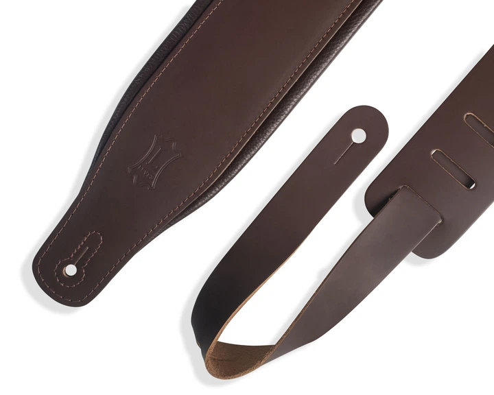 Ремень для гитары LEVY'S M26PD-DBR_DBR Amped Leather Series (Dark Brown) - Фото 3 Ремень для гитары LEVY'S M26PD-DBR_DBR Amped Leather Series (Dark Brown) - изображение 3