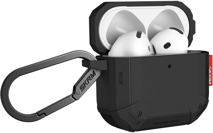 Чохол SkinArma Mecha CE для Apple AirPods 4 Black (SK-AP4MECCE-BLK) - зображення 2