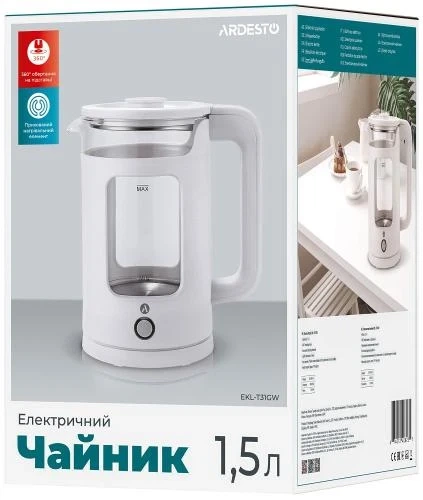 Электрочайник Ardesto EKL-T31GW - изображение 6