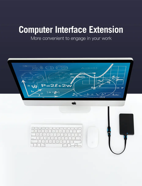 USB кабель-удлинитель Vention USB 3.0 Male to USB Female 5 Гбит/с 0.5 м Black (VAS-A13-B050) - изображение 6