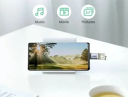 Адаптер переходник OTG Ugreen USB Female to Type-C Male Silver (US270) - изображение 2