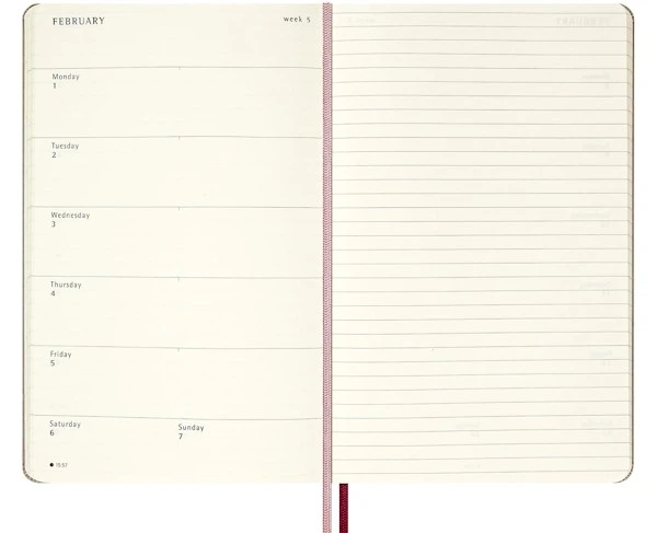 Щотижневик Moleskine Sakura Imprint 2026-2027 на 18 місяців середній 13 х 21см рожевий - изображение 6