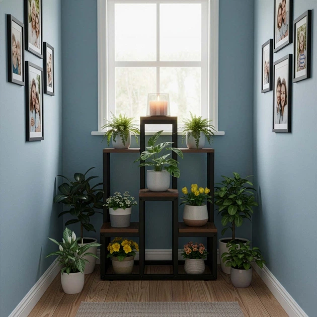 Stojak na kwiaty Springos metalowy 6 poziomów 67.5 cm Ciemnobrązowy GA0220 (5908455307031) - obraz 8