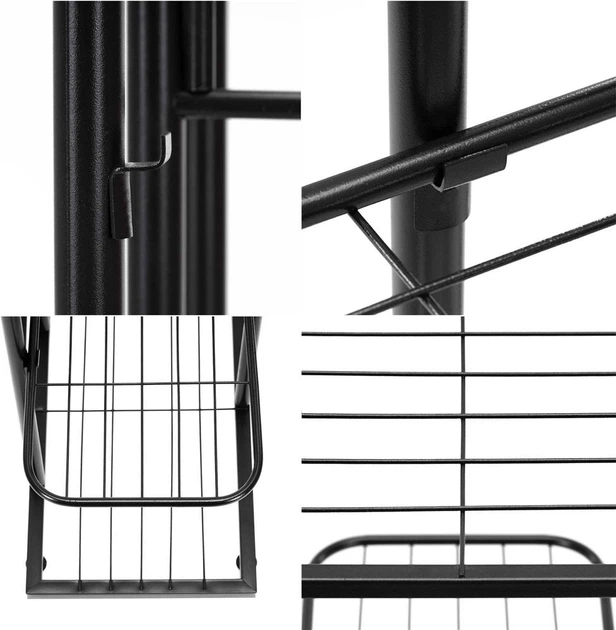Підставка для квітів Springos металева з 6 полицями 106 см Чорна GA0214 (5908455306089) - зображення 7
