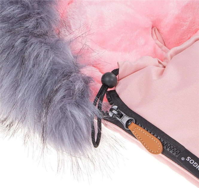 Śpiworek do wózka Springos 4 w 1 z futerkiem 90 cm Różowy SB0022 (5907719410418) - obraz 9