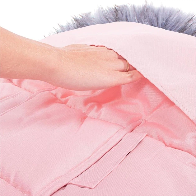 Śpiworek do wózka Springos 4 w 1 z futerkiem 90 cm Różowy SB0022 (5907719410418) - obraz 10