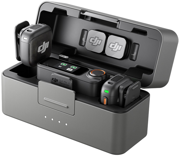 Микрофонная радиосистема DJI MIC 3 2TX + 1RX + Charging Case (CP.RN.00000480.01) - Фото 3 Микрофонная радиосистема DJI MIC 3 2TX + 1RX + Charging Case (CP.RN.00000480.01) - изображение 3