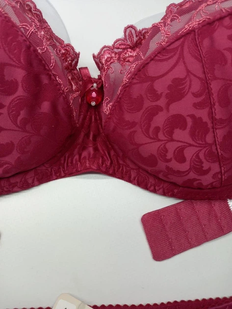 Комплект жіночої білизни Kris line Nancy 70F бордовий - Фото 5 Комплект жіночої білизни Kris line Nancy 70F бордовий - изображение 5