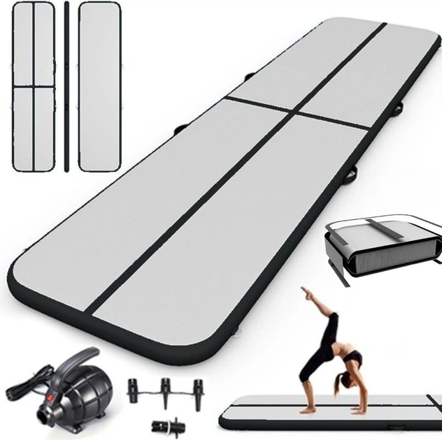 Śćieżka akrobatyczna Hedo Airtrack 400 x 100 x 20 cm Czarna (5907184130248) - obraz 2