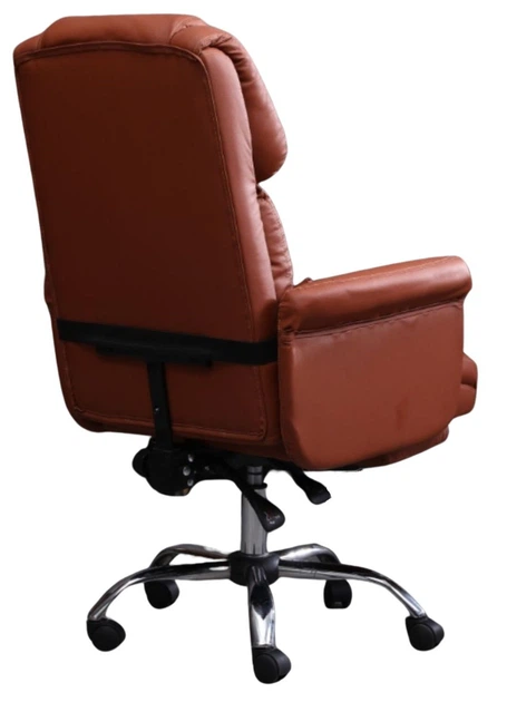 Fotel biurowy Hedo Premium Elegance z Podnóżkiem Brown Leather (5904041148248) - obraz 3