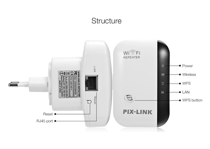 Беспроводной репитер усилитель WI-FI сигнала UKC 2.4G WR03 Белый - изображение 6