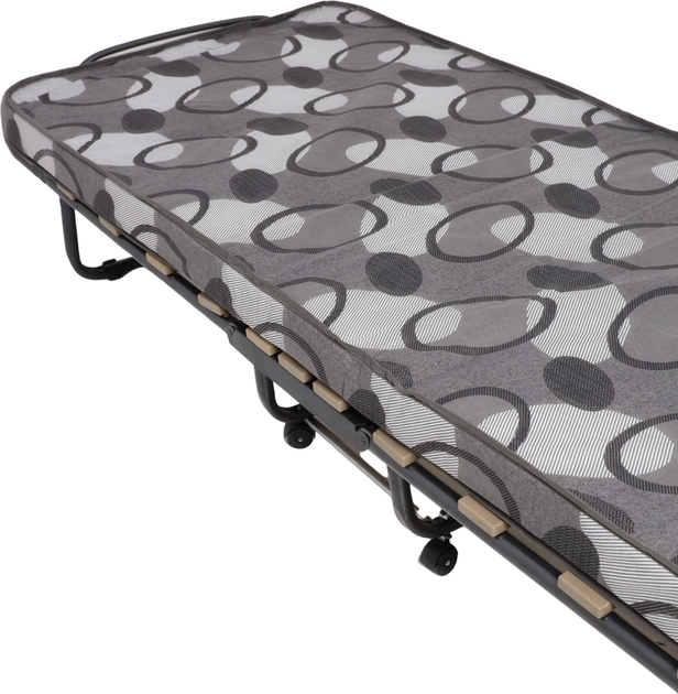 Składane łóżko Hedo z materacem i kółkami 80 x 190 cm Szare (5907296890597) - obraz 5