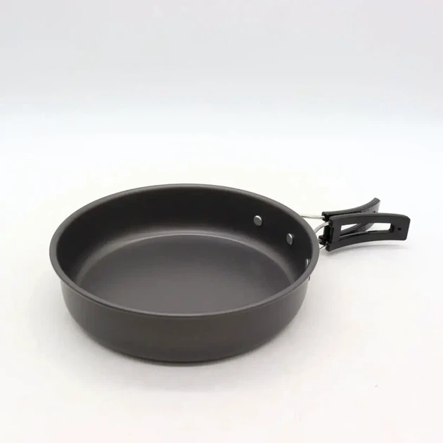 Походный набор посуды кастрюля чайник сковорода для туризма Cooking Set DS-308 - Фото 4 Походный набор посуды кастрюля чайник сковорода для туризма Cooking Set DS-308 - изображение 4