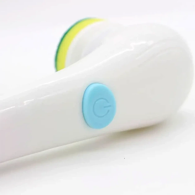 Електрична щітка Magic Brush з USB акумуляторна бездротова універсальна щітка з 6 насадками біла - Фото 9 Електрична щітка Magic Brush з USB акумуляторна бездротова універсальна щітка з 6 насадками біла - зображення 9