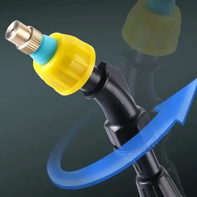Аккумуляторный опрыскиватель 8л с USB и 3 насадками для сада с дисплеем пультом управления таймером сенсорное управление голубой - изображение 3