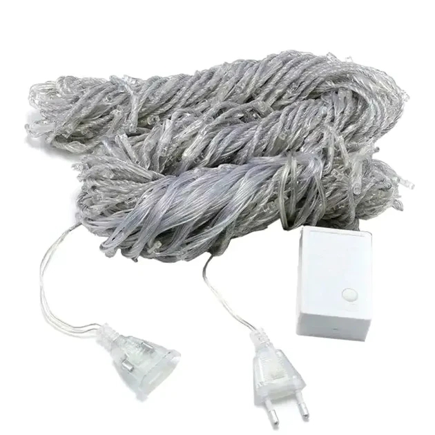 Гірлянда штора водоспад 320LED RGB 2х1.5м із живленням від USB для новорічного прикраси інтер'єру - зображення 2