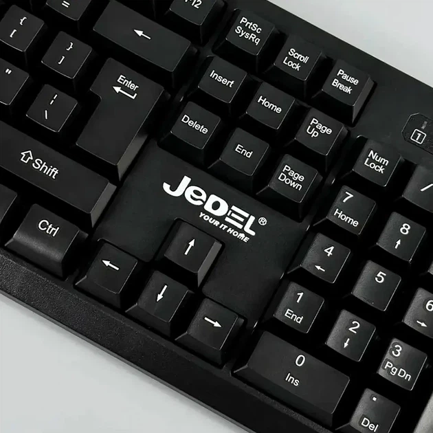 Беспроводной комплект клавиатура и мышь JEDEL WS736 черный с подсветкой для ПК и ноутбука USB стандартная полноразмерная - изображение 4