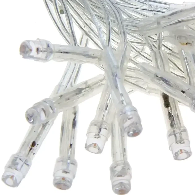 Гирлянда Штора светодиодная 240Led холодный белый 3х2м для украшения окон модель MA422 - Фото 3 Гирлянда Штора светодиодная 240Led холодный белый 3х2м для украшения окон модель MA422 - изображение 3