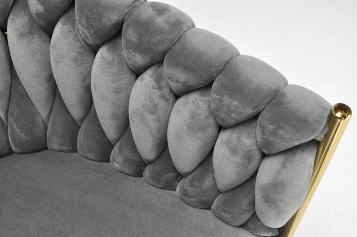 Krzesło welurowe Hedo Glamour Szare (5907184130132) - obraz 7